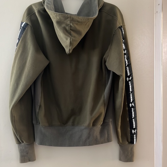 Homme & Femme olive green zip up hoodie - Picture 5 of 6